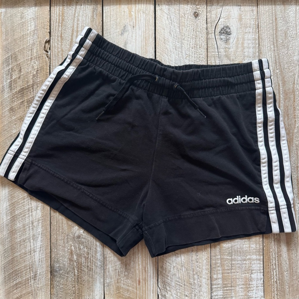 Adidas Cotton Drawstring Jersey Short Shorts